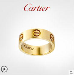 Cartier卡地亚LOVE系列戒指 玫瑰金黄金白金 经典款
