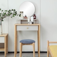 A家梳妆台北欧化妆台现代简约梳妆台凳组合多功能梳妆柜化妆柜卧室